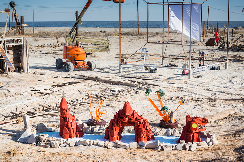Salty the Salton Sea Monster Sculpture
